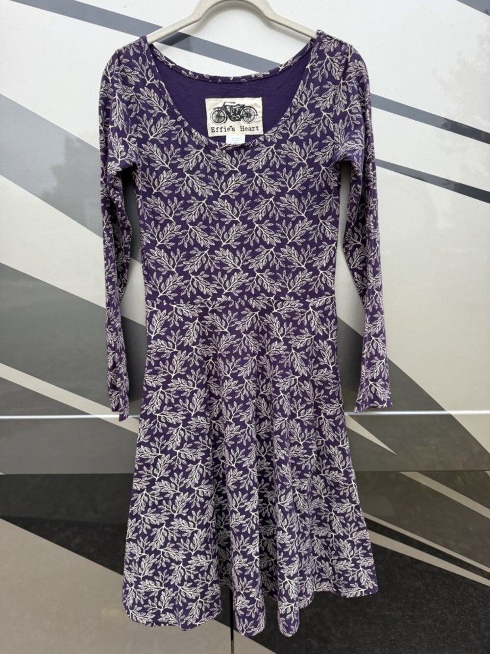 Effie's Heart purple botanical skater-style dress bohemian indie sleaze XS